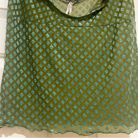 Free People Vintage Mesh Embroidered Lettuce Edge Shirt - Picture 7 of 8